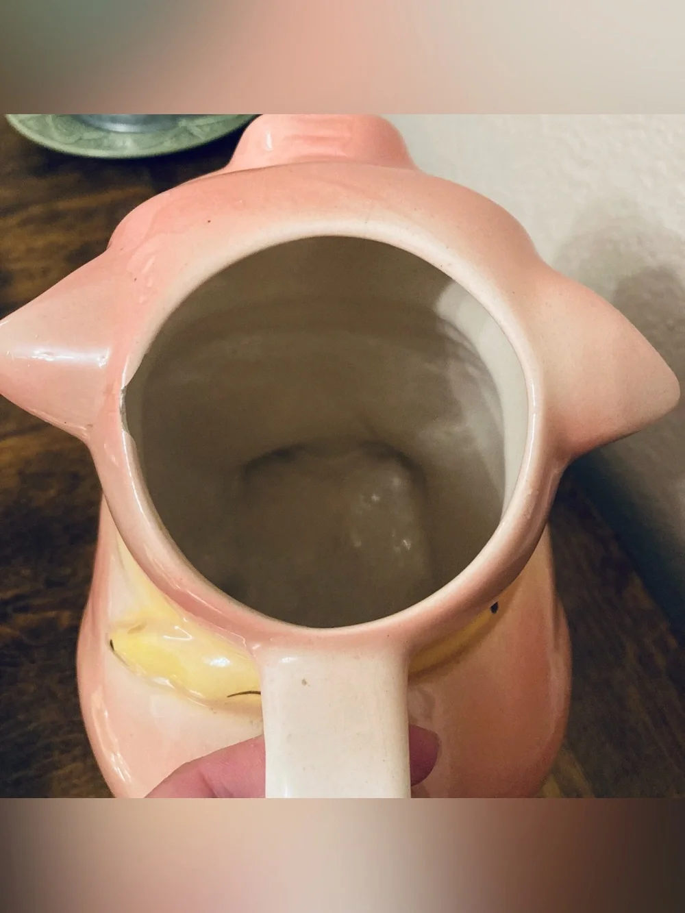 Adorable Vintage Mcm 50s Ceramic Kitschy Pig in Hat with Scarf Pitcher